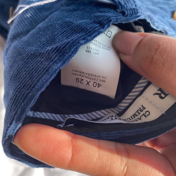 Blue corduroy Men’s Pant - Picture 2 of 2